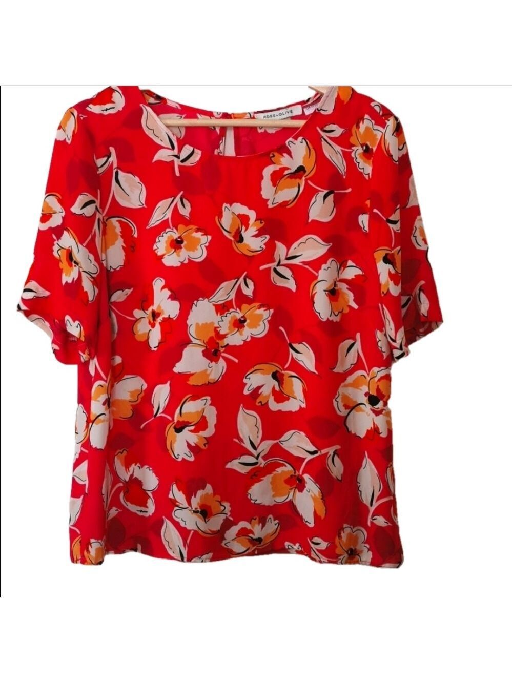Rose + Olive women's cottagecore, prairiecore floral blouse size Medium.